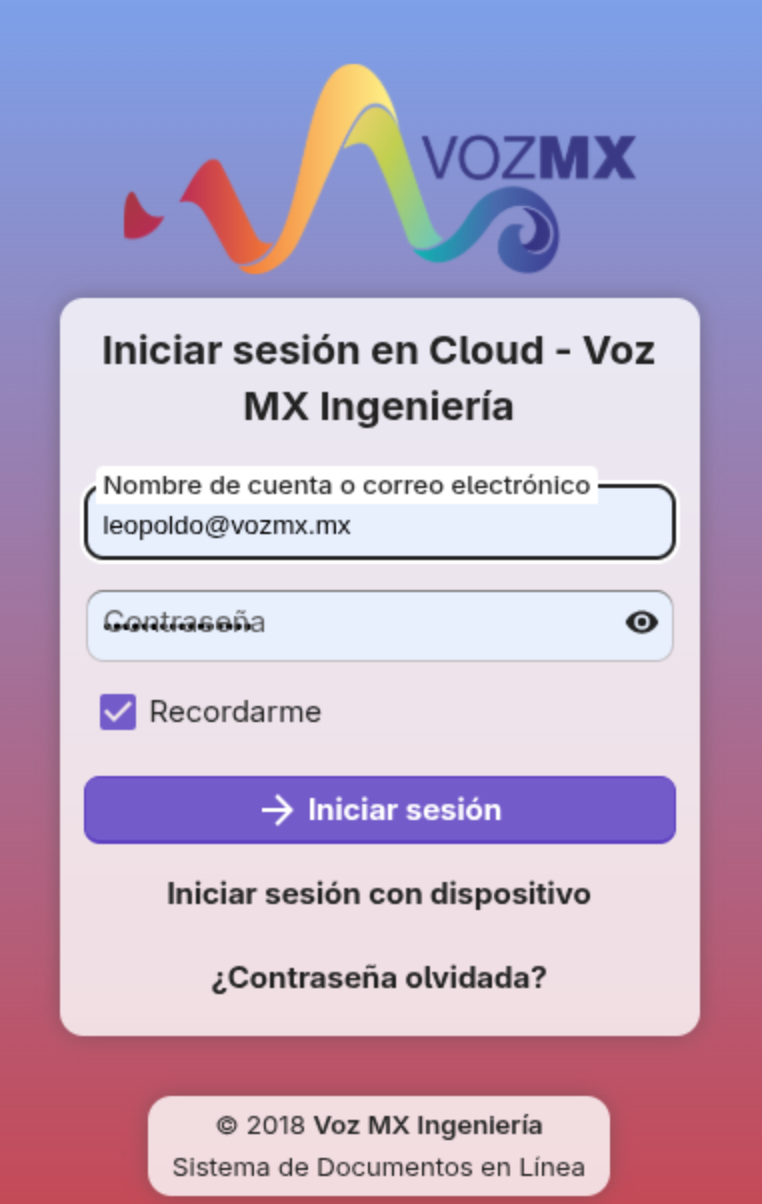 Login de Nextcloud personalizado