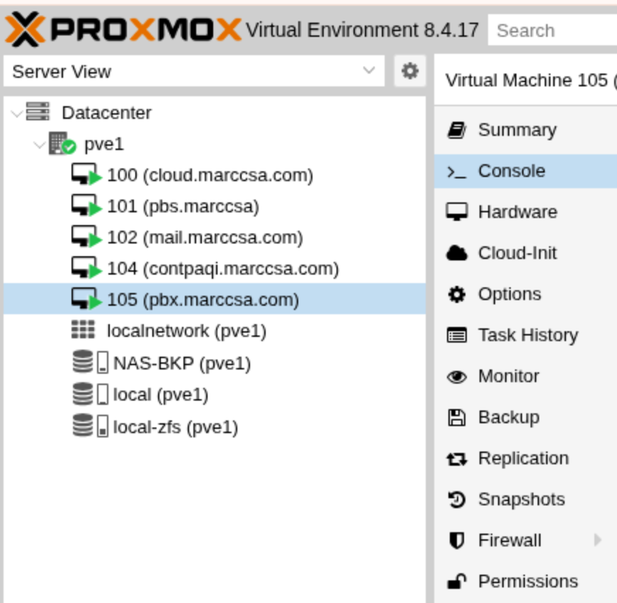 Máquinas virtuales en Proxmox